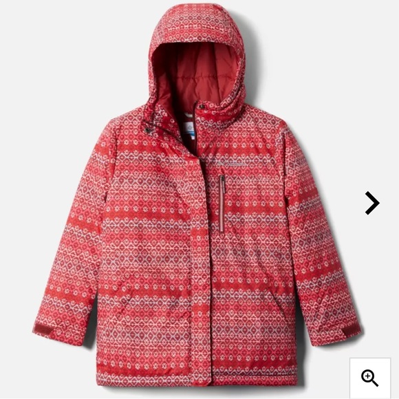 Columbia Girls Ski Jacket Alpine Free Fall Insulated Hood Waterproof Marsala - Picture 1 of 15